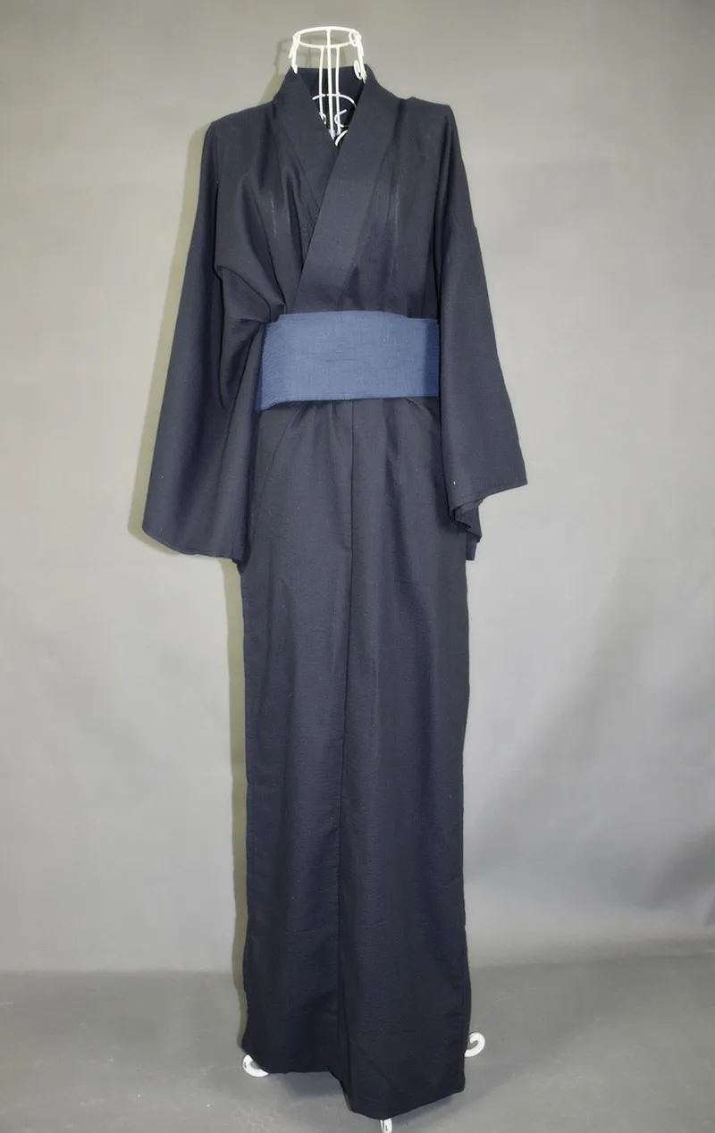 Традиционный японский мужской кимоно мужской Халат юката 100% хлопок мужской банный халат кимоно пижамы Оби ремень купить отдельно
