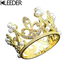 KLEEDER детская тиара торт ко дню рождения корона для маленьких детей головное украшение для выпускного украшения для волос украшения для девочек ювелирные аксессуары корона