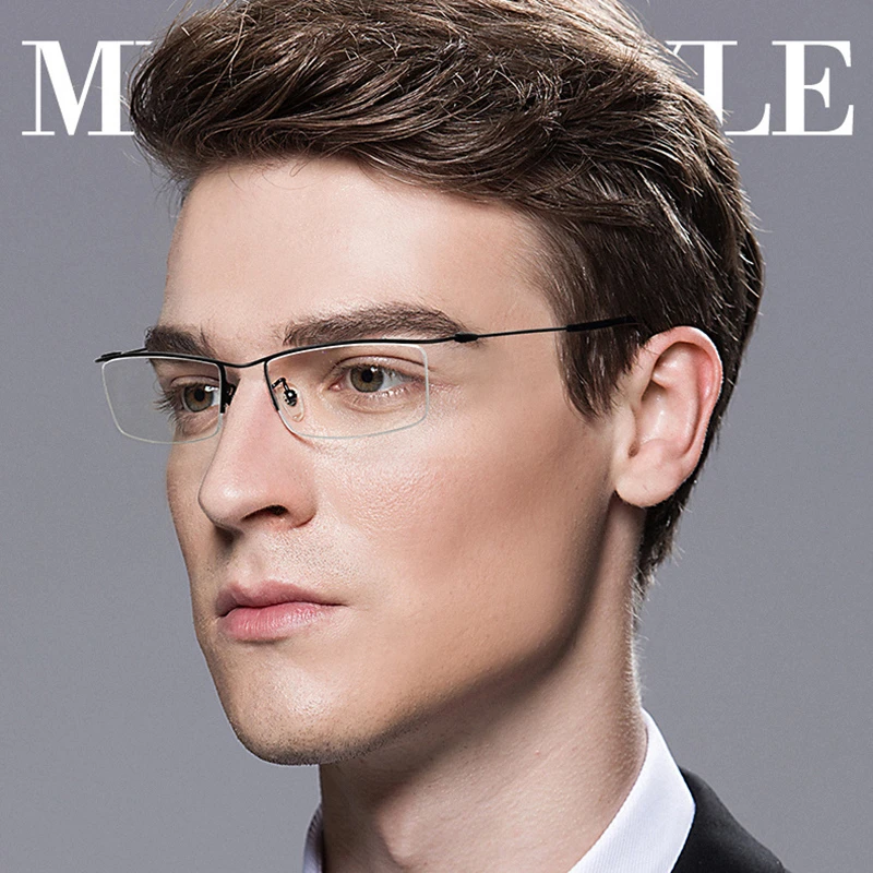 Browline Half Rim Titanium Metal Glasses Frame for Men Eyeglasses Fashion Cool Optical Eyewear Man Spectacles.jpg Q90.jpg