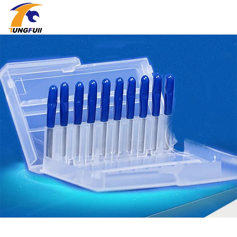 

10PCS Flat bottom Engraving bits 0.1mm 10 Degree CNC Router PCB Wood