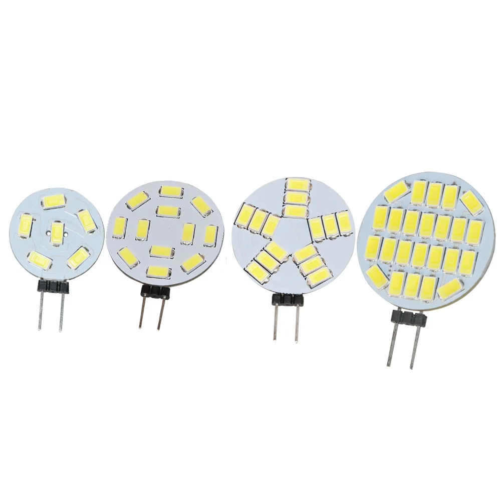 

JYL 1PCS Ultra Bright 0.8W 1.2W 2W 3.1W G4 Base LED Light 6 12 15 24 SMD 5730 Chip RV Camper Pure White Warm White 360LM