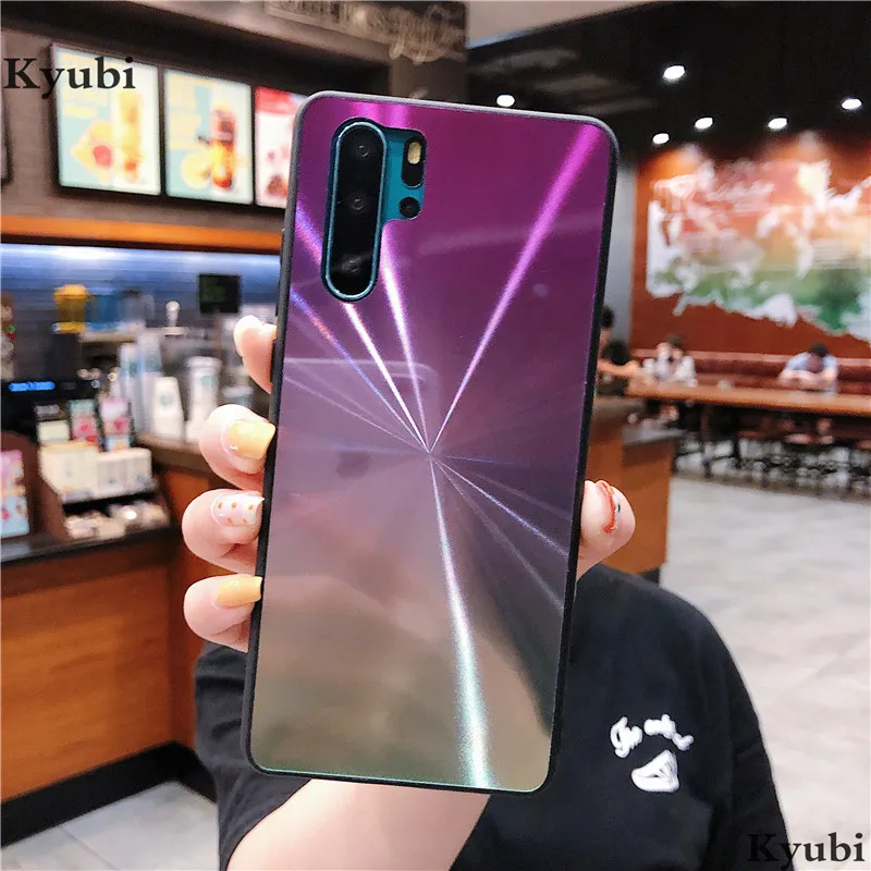 3D градиентный телефонный чехол для huawei P20 P30 pro lite P smart Nova 3e 4e Honor 10 lite 8a 8x Y6 Prime Y7 Pro Y9 etui