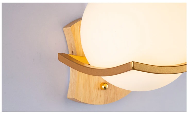 Современный минималистичный с одной головкой двойная головная настенная лампа из цельной древесины гостиная спальня прикроватная лестница кабинет прохода