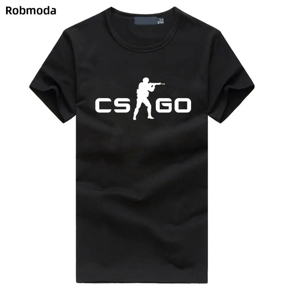 

2019 Summer New Style CS Go Printing Cotton White T-Shirt Men O-Neck With Black Men Fashion Tshirts Brand Teeshirt funny S-3XL