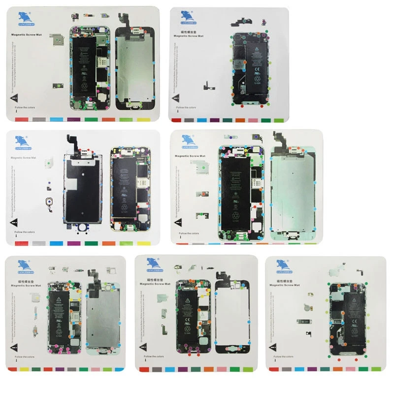 

7 in 1 Magnetic Screws Mat for iPhone 6s / 6 Plus / 6 / 5S / 5 / 4S / 4