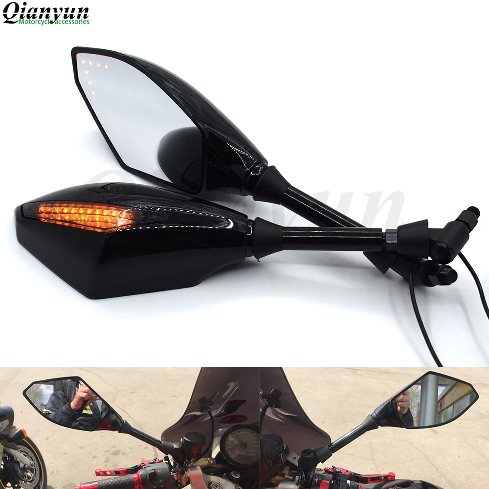 

Universal motorcycle LED turn signal rear view mirror turn signal indicator for Kawasaki ZX7R ZX7RR ZX1100 ZX-11 ZRX1100 ZRX1200