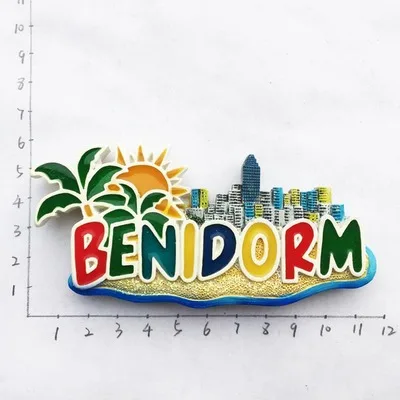 BABELEMI Смола 3D Испания Туризм Сувенир Benidorm torrevieneja магниты на холодильник декоративный магнит для холодильника домашний декор - Цвет: Светло-серый