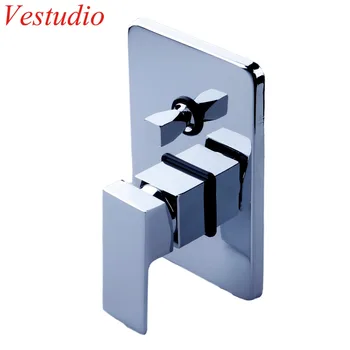 Dual Square Chrome Plated Concealed Shower Mixer Valve Hot Cold Water In Wall Mounted Bath Faucet Control Bathroom Accessories Dual Square Chrome Plated Concealed Shower Mixer Valve Hot Cold Water In Wall Mounted Bath Faucet Control Bathroom Accessories