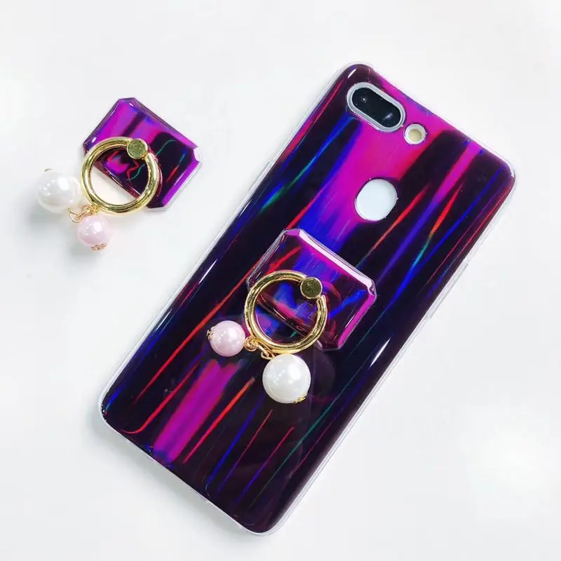 Для iPhone 6 s 7 8 plus X XS MAX XR для Samsung galaxy s6 s7 edge s8 s9 note 9 Блестящий лазерный чехол телефона|