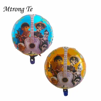 

50pcs 18 inch Round COCO Balloons Helium Mylar Ballons Baby Birthday Party Decorations Miguel Foil Ballon Air Globos Kids Toys
