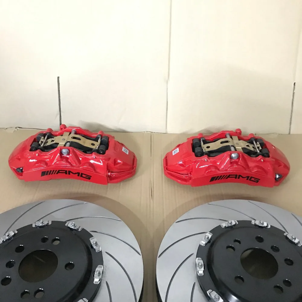 

High Performance AMG 6 pots brake calipers 380*36mm brake disc pads center cap and bracket brake hose for Benz W164 front
