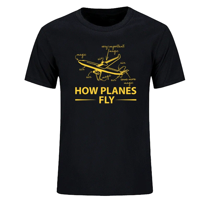 Как самолеты летать для мужчин's футболка Веселая аэрокосмический инженер для мужчин с круглым вырезом Модные повседневное высокое Кач - Цвет: 2