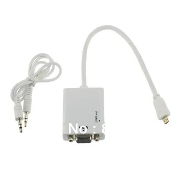 

High quality MICRO HDMI Conversion Cable With VGA +Audio Output For PC Laptop Computer