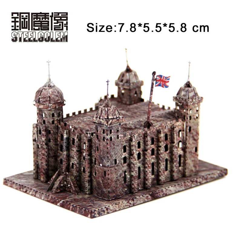 

Color Tower of London 3D Stereoscopic Metal Puzzle Nano-dimensional Assembling Model Adult Kids Decoration Collection Toy Gifts
