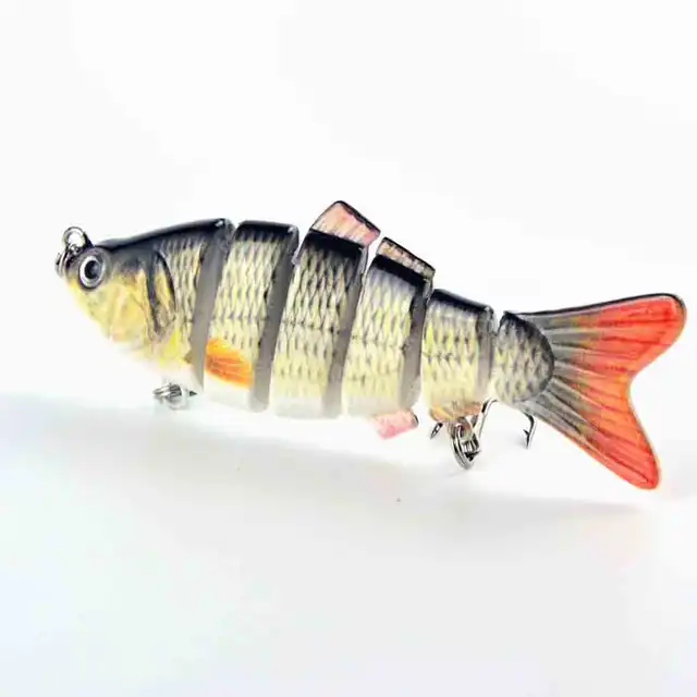 Cheap 50PCS/Lot Fishing Lure 6 Segment Swimbait Crankbait Hard Bait Slow 17g 10cm Fishing hook Fishing Tackle Bait