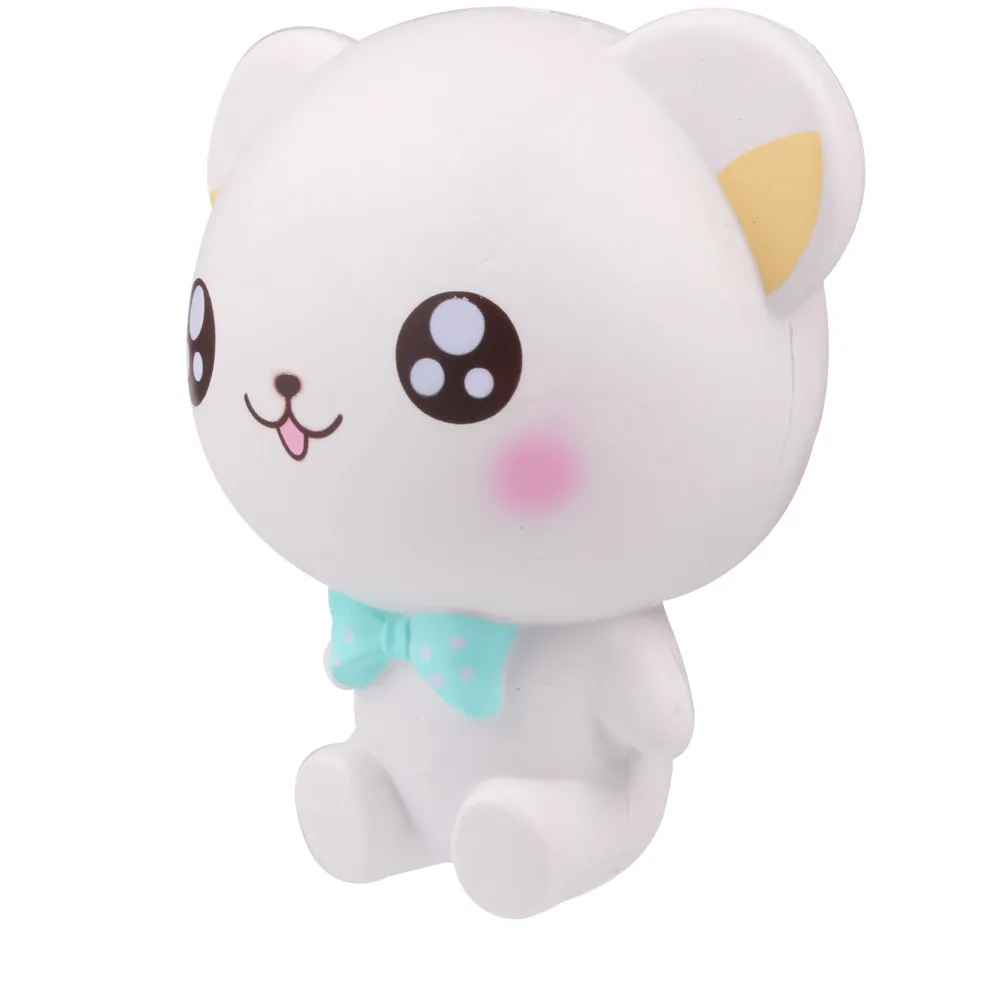 Squishy Kawaii Jumbo Slow Rising Big Eye Bear Toy Multi layer Squeeze Antistress Straps Funny