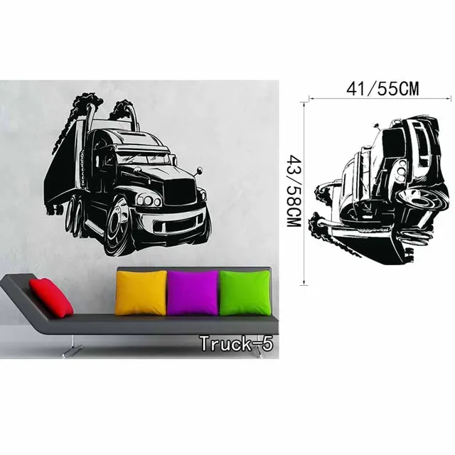 Personalised Name Construction Diggers Vinyl Wall Art Sticker Decal