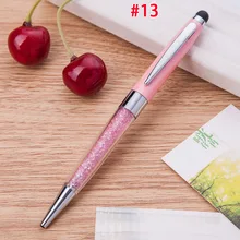 500 шт 2 в 1 Кристальный Ультра-мягкий стилус для письма с сенсорным экраном для iPhone планшета леди девушка свадебные подарки индивидуальный дизайн логотипа