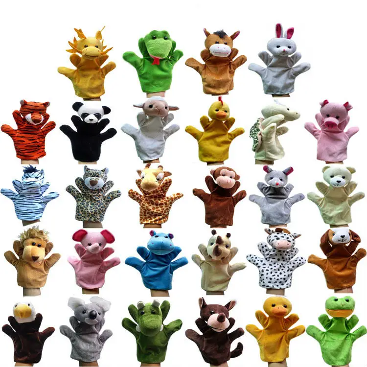27 Kind Big Hand Puppet Animal Plush Doll For Kids Children Adult Finger Puppet Glove Mouse Toys Panda Dragon Pig Dog Animal