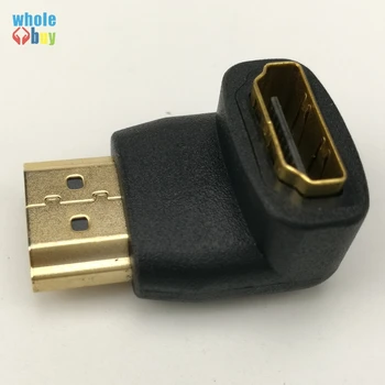 

100pcs/lot HDMI Adapter Converters 90 Degree Angle HDMI Male To HDMI Female for 1080P HDTV Cable Adaptor Converter Extender