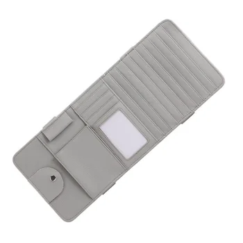 

Textured Smart Car Sun Visor Leather CD DVD Storage Bags Vehicle Sunglasses Organizer Pocket Smart Purses