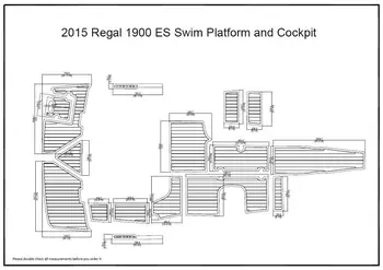 

2015 Regal 1900 ES Swim Platform and Cockpit Pad Boat EVA Teak Decking 1/4" 6mm