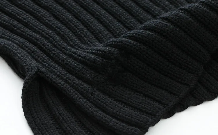 100% ручная работа чистая шерсть вязаная женская уличная Oneck расклешенный рукав открытый подол H-straight свитер-пуловер грубой вязки один и