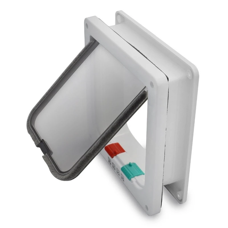4Way-Pet-Cat-Puppy-Dog-Supplies-Lock-Frame-Safe-Security-Flap-Door-Gate-White-Size-S_7_800x800