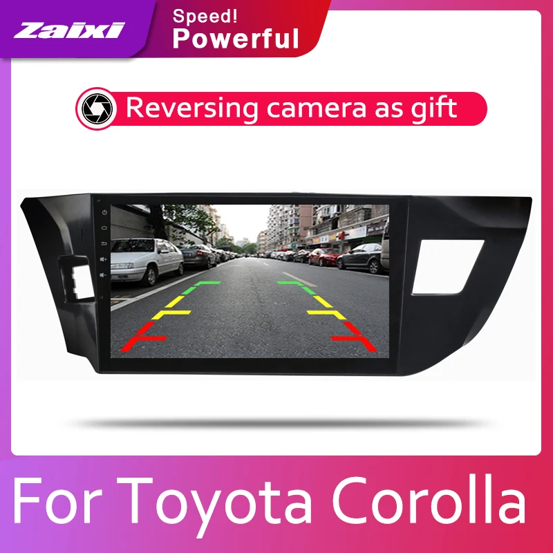 Excellent ZaiXi 2din Car multimedia Android Autoradio Car Radio GPS player For Toyota Corolla 2013~2018 Bluetooth WiFi Mirror link Navi 3