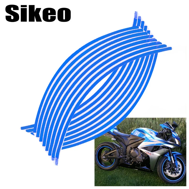 

Motorcycle 18 inch Wheel Stickers Steel Ring Stickers Wheel Decals Modified Wheel Sticker Tire Reflective Tape