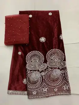 

Jujube African Lace Fabric 2019 High Quality French Velvet Lace Fabric With Sequins Lace Fabric For Wedding Party Dress(5-19