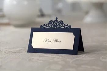 

24/48pcs Personalized Free Print Laser Cut Table Place Name Cards / Customized Wedding Anniversary Name Place Cards For Party