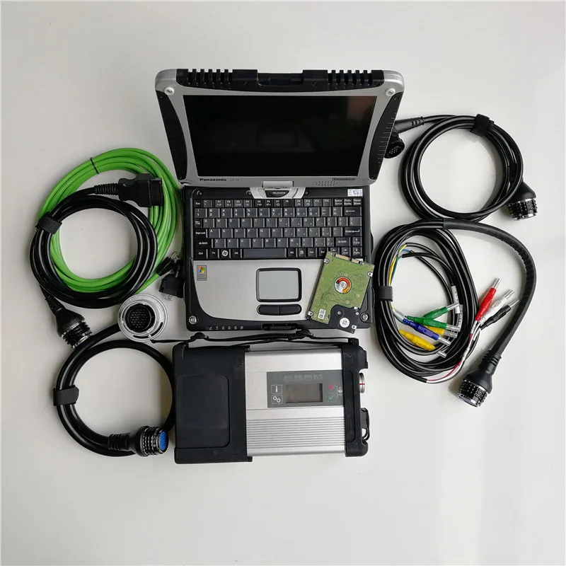 Super MB Star C5 SD C5+ используемый диагностический ноутбук CF-19 4G I5 и 320GB HDD Expert Mode для автоматического диагностического инструмента и сканера