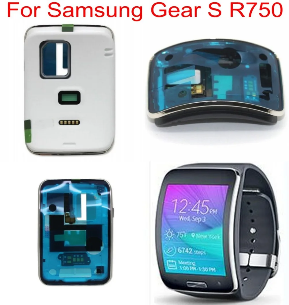 

White Original Back Cover Housing Replacement Door Rear Battery Cover For Samsung Gear S SM-R750 R750 SmartWatch + Gift