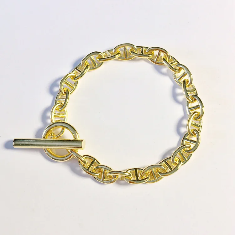 

High Quality Easy Hook Bangle Silver Gold Color Bracelets For Women DJB044