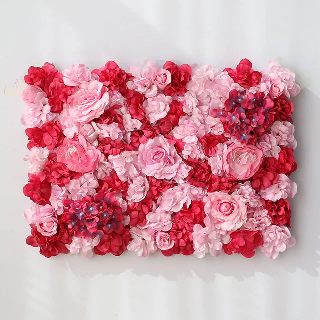Одиночные 40 см* 60 см вечерние настенные Искусственные цветы настенные украшения для дома Свадебные украшения Кофейня украшения стен - Цвет: rose red