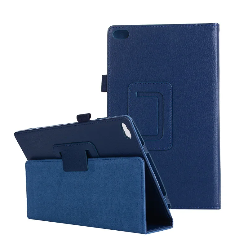 50PCS/Lot New Stand Flip Cover Case For Lenovo Tab 4 8 TB-8504F/N Litchi Folio Skin Cases By DHL Fedex