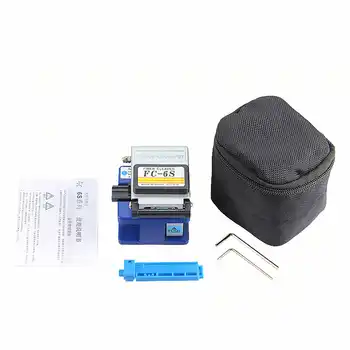 AUA 9 In 1 Fiber Optic FTTH Tool Kit with Fiber Cleaver Optical Power Meter 5km Visual Fault Locator