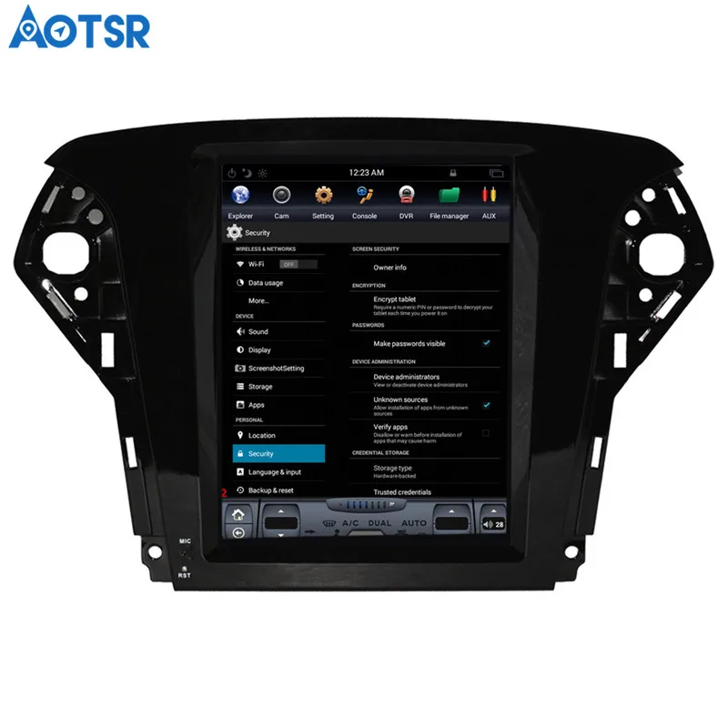 Best Big Screen pure Android Tesla style Car DVD Player GPS Navigation For Ford Mondeo 2007-2012 Auto navi stereo headunit multimedia 5