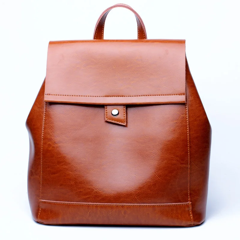 

2018 New Women Leather Backpack Retro College Ladies Backpacks Back Bag School Bags High Quality
