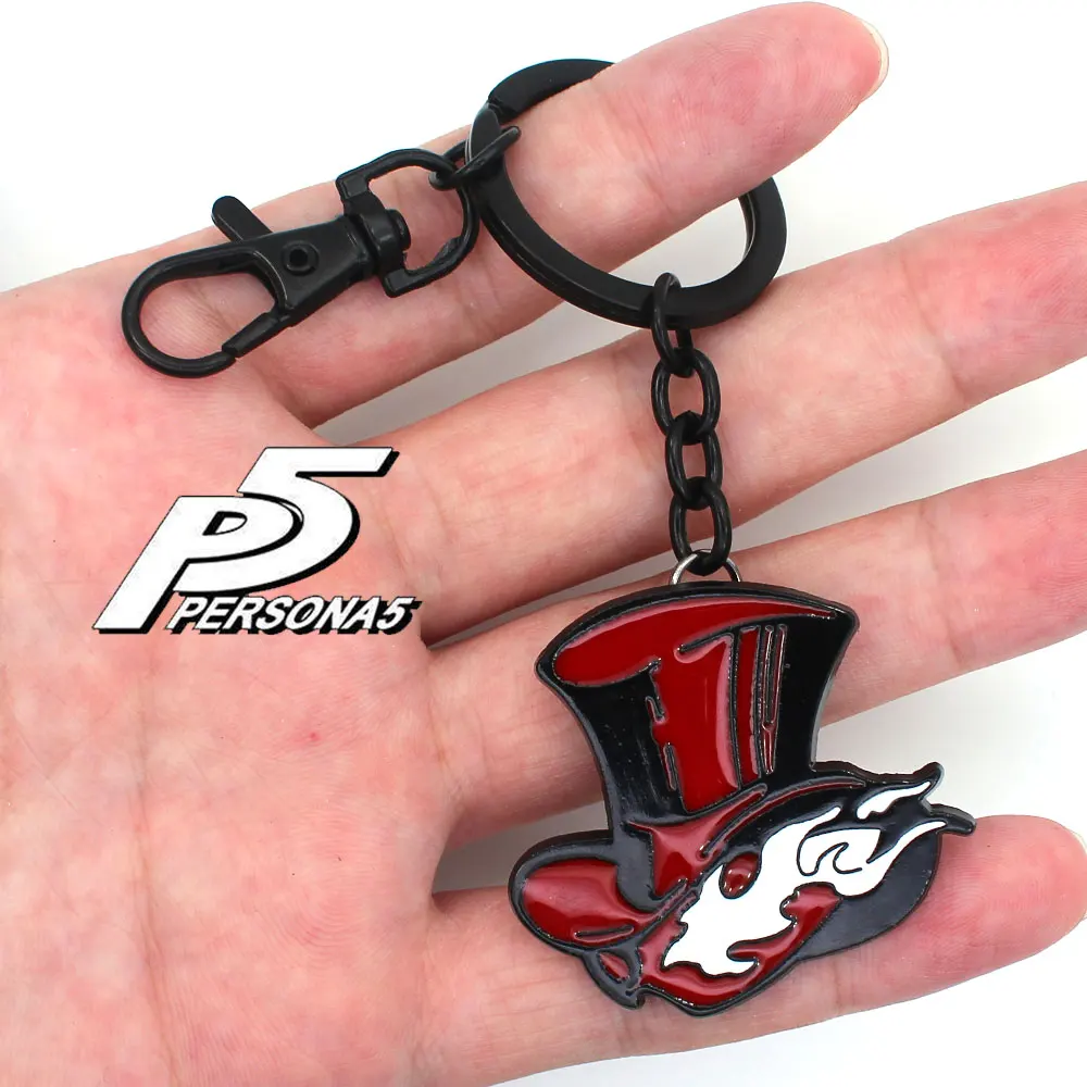 

Hot Game Persona 5 P5 Take Your Heart Symbol Red Metal Pendant Keychain Keyring Necklace Chain Ornament Cosplay Collection Gift