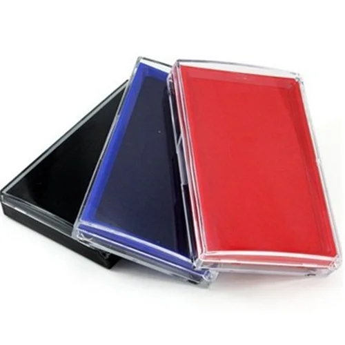 

6 pcs/Lot Black blue red color stamp pad Oil base pigment ink pad for stamp inkpad office material school supplies 6659