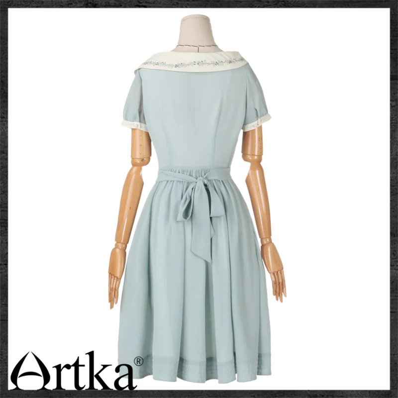 Artka 2015 женская ретро новая коллекция летней одежды с коротким рукавом