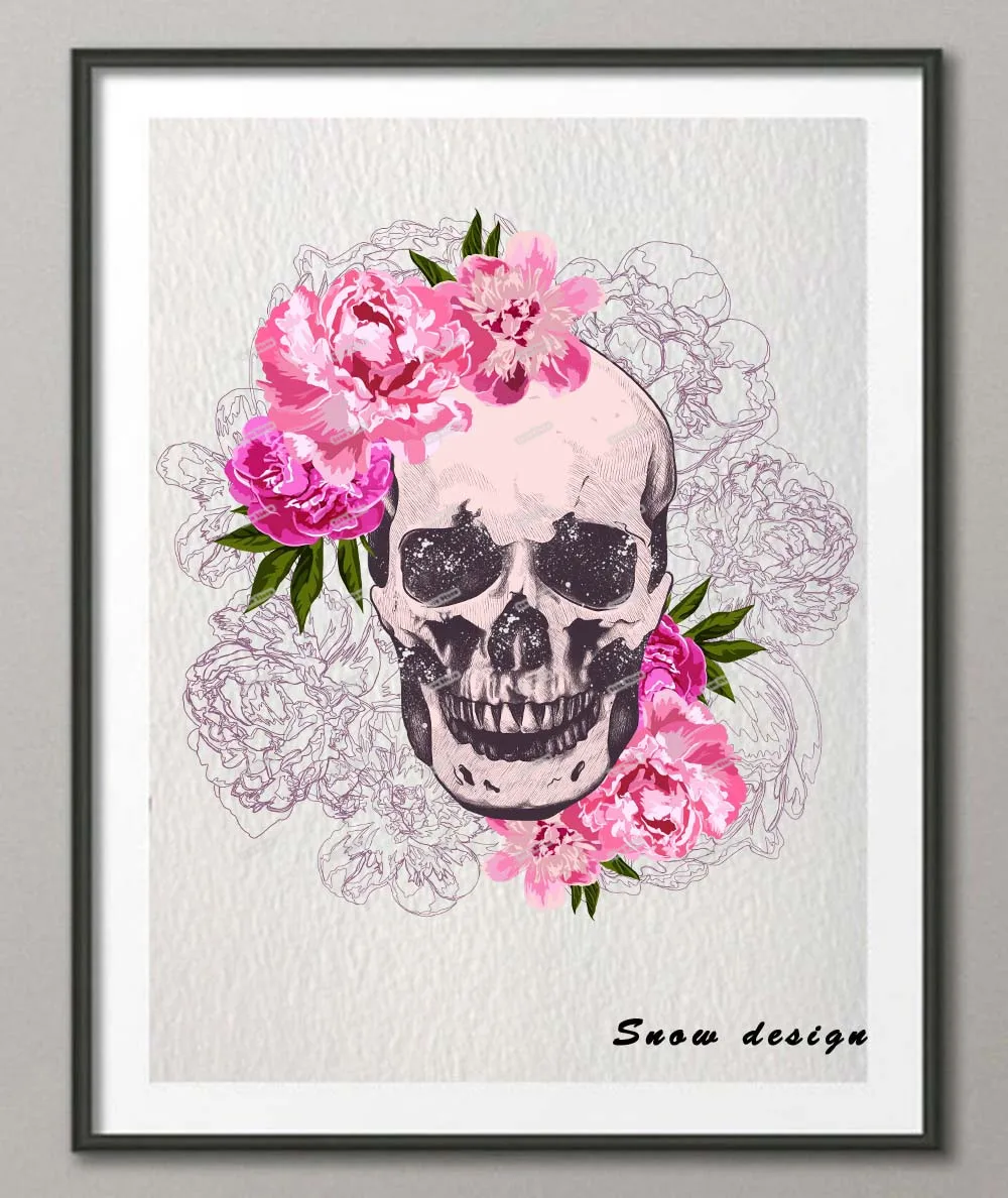 Popular Skull Wall Art Buy Cheap Skull Wall Art Lots From China with Pink Skull Home Decor