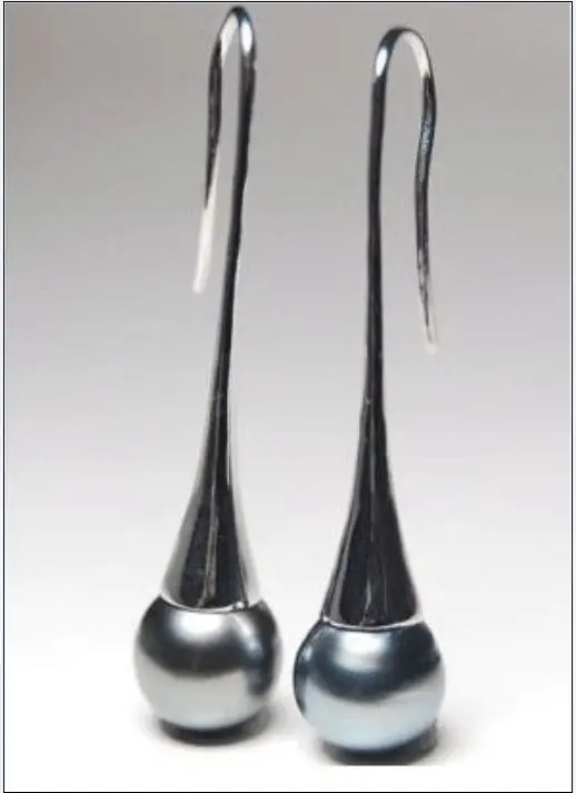 

Sterling Natural 11mm Tahitian genuine black peacock pearl earring AAA PN88