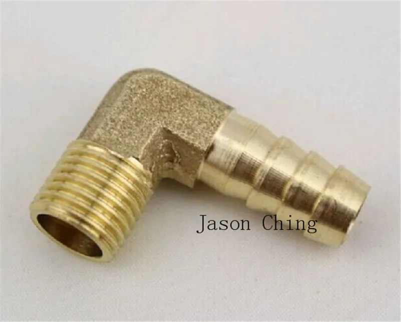 Brass Barbed Elbow Fitting Hose Barb ID 1/4" 