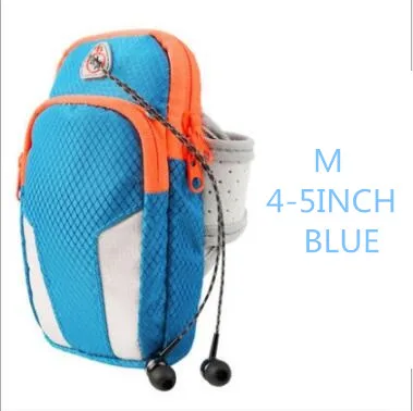 4-5 дюймов спортивный Чехол для наручной сумки для iPhone X, 8, 7, 6, 6s плюс 5 SE водонепроницаемый чехол для телефона нарукавный спортивный чехол Сумки для Xiaomi Redmi 4x - Цвет: M blue