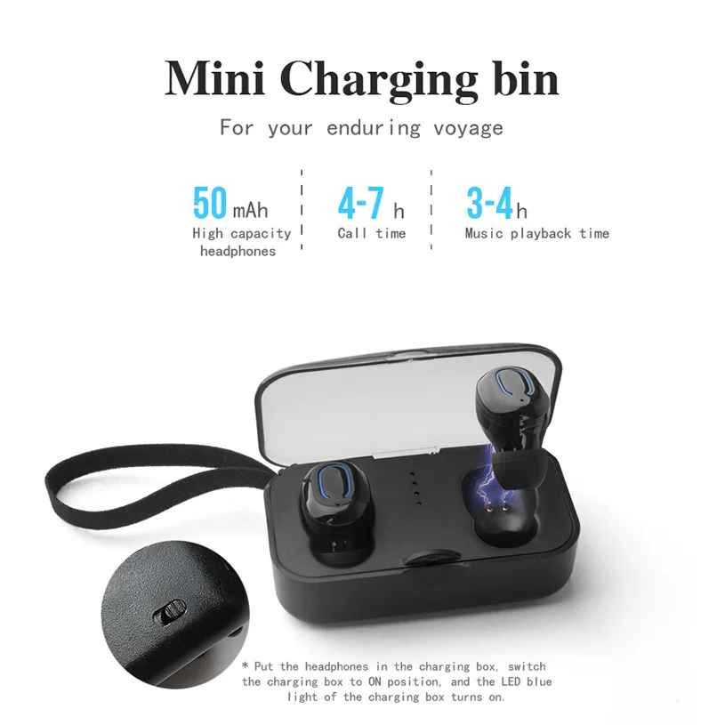 TWS наушники Ti8s Bluetooth вкладыши беспроводные BT 5 0 стереонаушники с микрофоном для