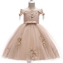 Новые стильные вечерние платья для девочек; Новые Элегантные Вечерние Платья с цветочным узором для девочек на свадьбу и Бальные платья; vestidos de fiesta