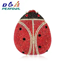 Упаковки комбикормов клатч вечерняя сумочка; BS010 телефон посылка роскошные открытые сумка твердые сумки Свадебные несессер Красный бриллиант